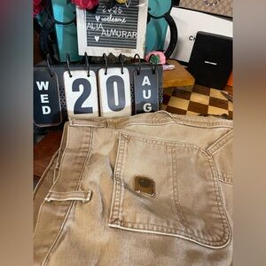 Carhartt Canvas Size 46 Tan Wheat Carpenter Shorts